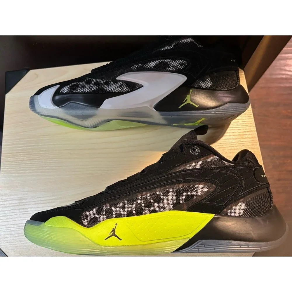 New Men’s Air Jordan Luka 2 Black/White Volt Shoes Size 9.5 NIB Authentic